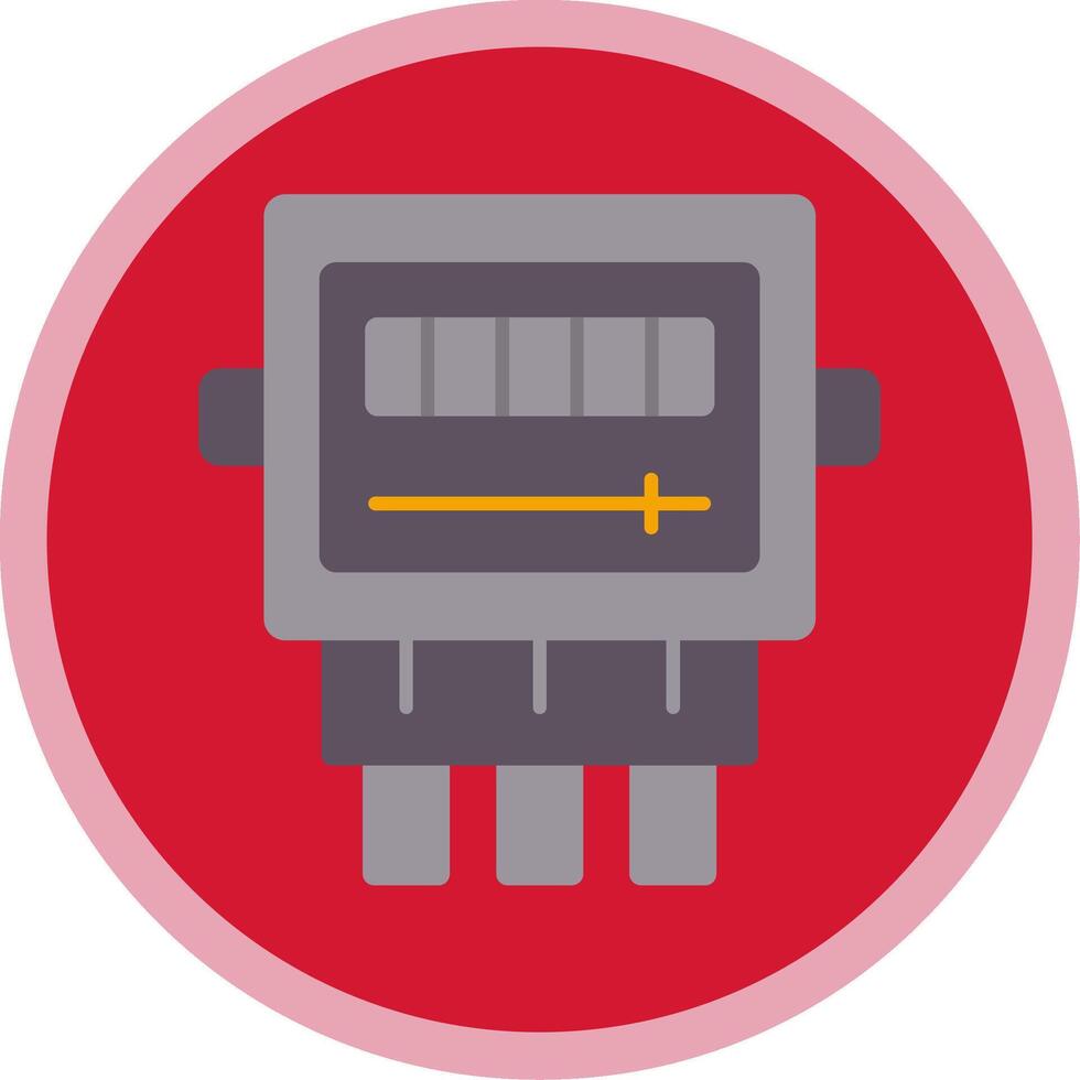 eléctrico metro plano multi circulo icono vector