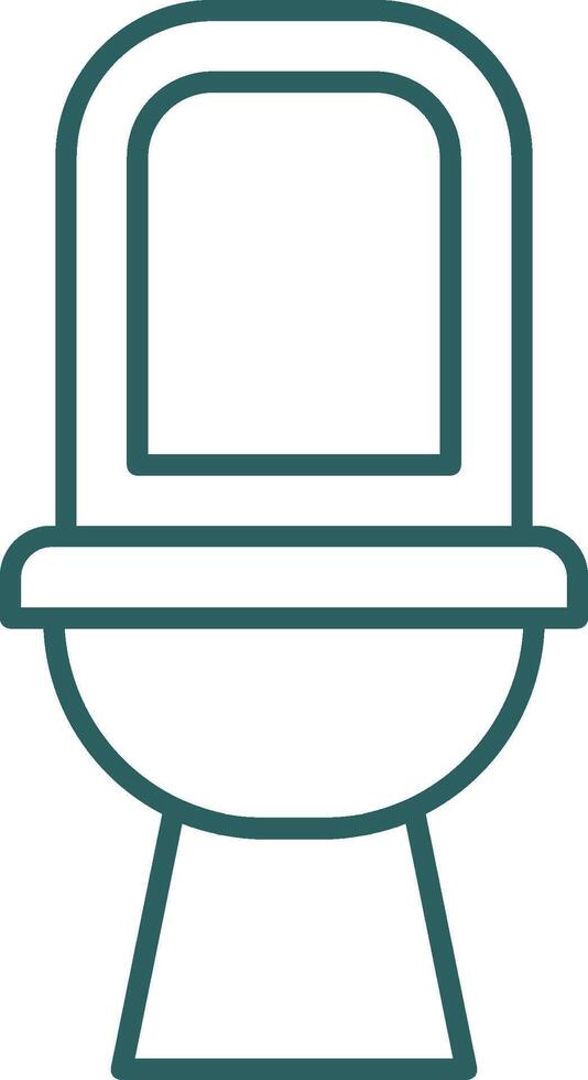 Toilet Line Gradient Round Corner Icon vector