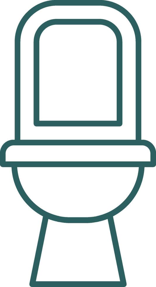 Toilet Line Gradient Round Corner Icon vector