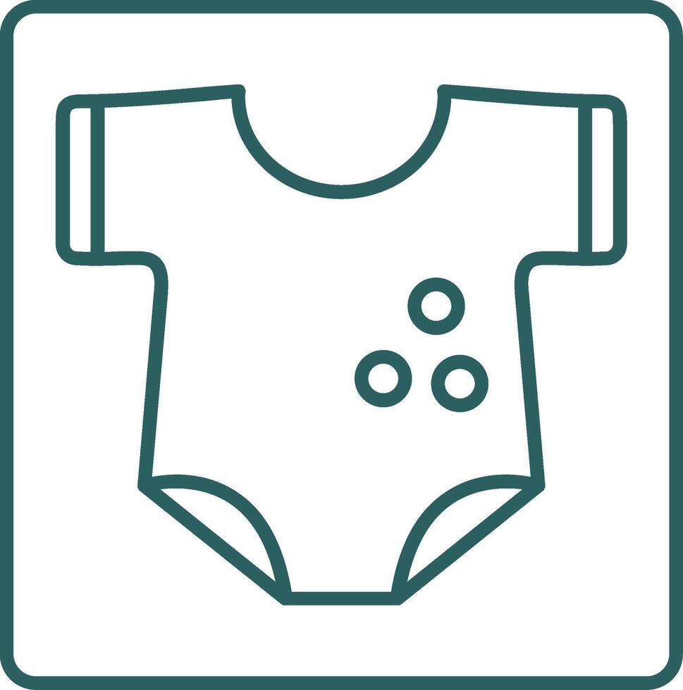 Baby Clothes Line Gradient Round Corner Icon vector