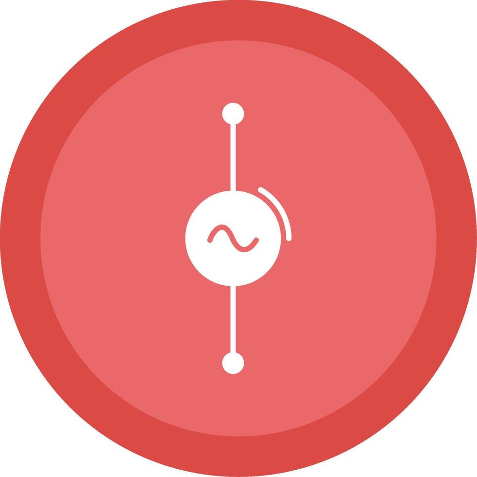 AC Voltage Source Glyph Multi Circle Icon vector