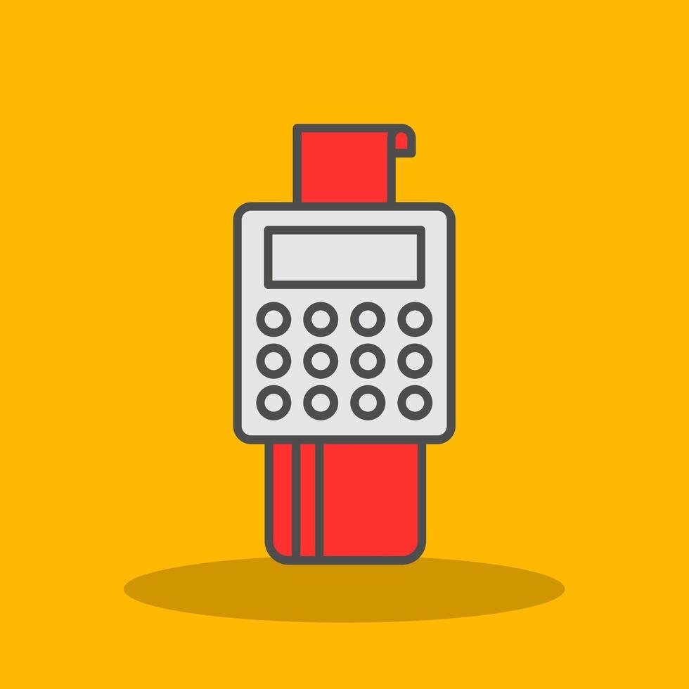 Bank Terminal Filled Shadow Icon vector