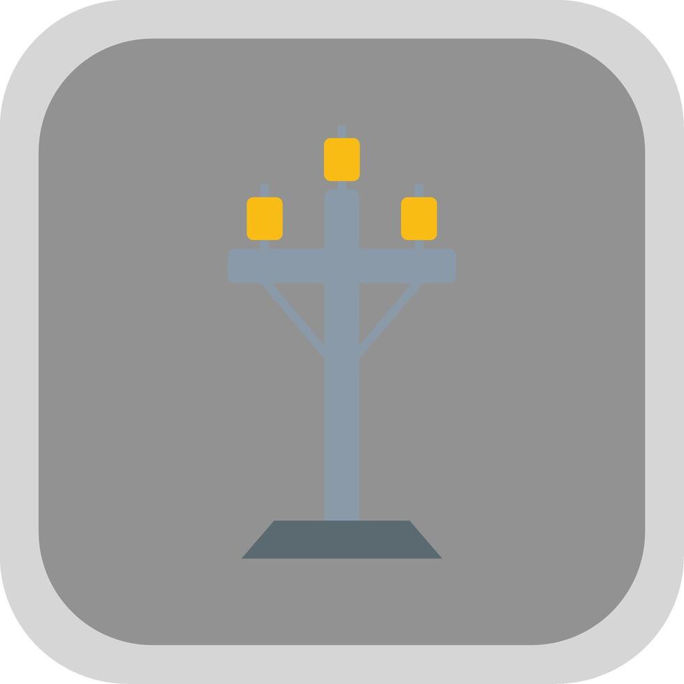 High Voltage Flat Round Corner Icon vector