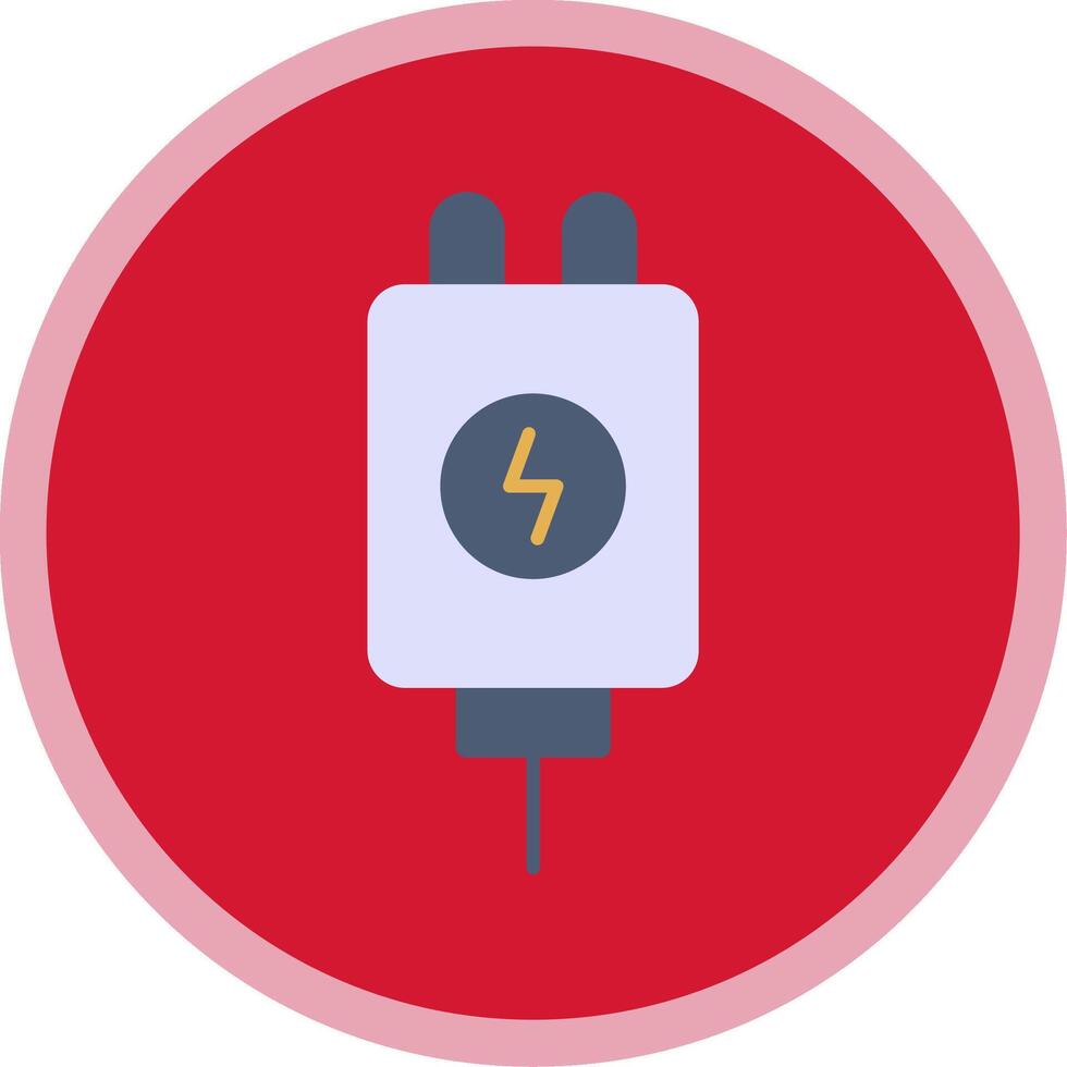 Adapter Flat Multi Circle Icon vector