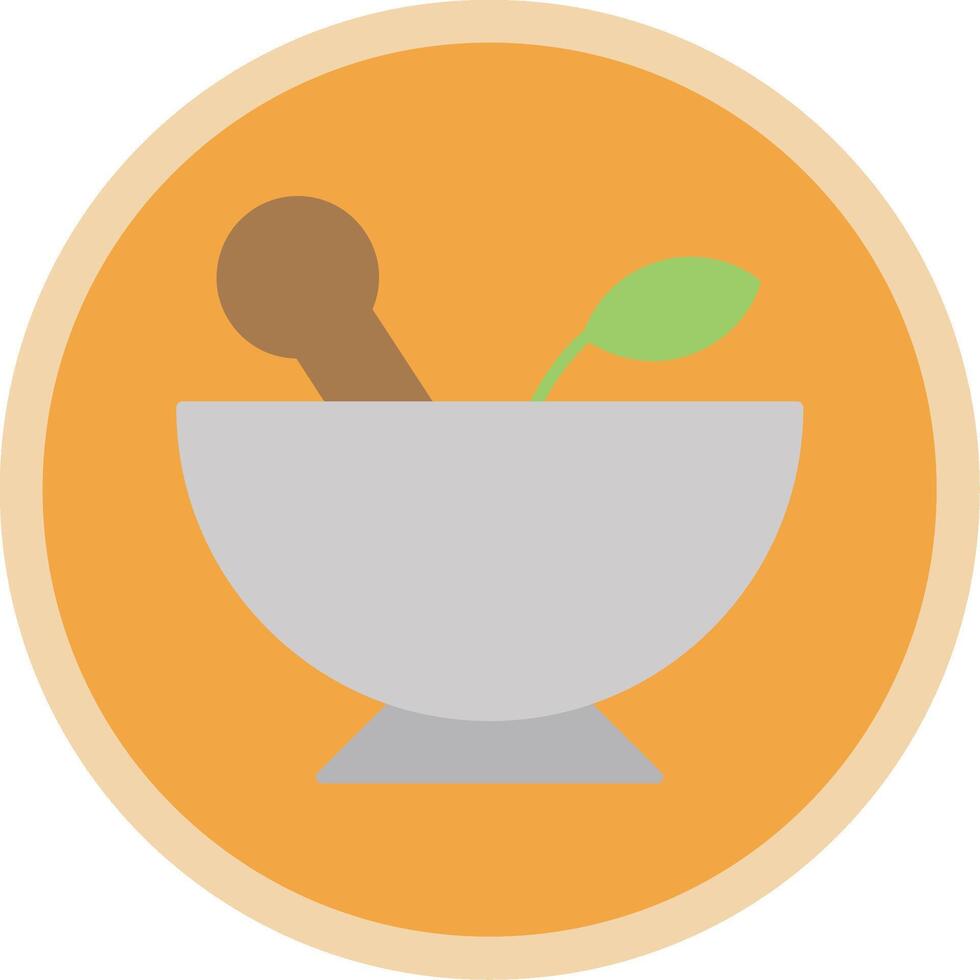 Herbal Treatment Flat Multi Circle Icon vector