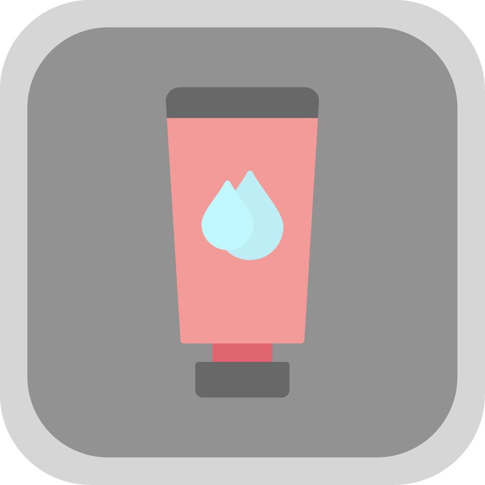 Body Lotion Flat Round Corner Icon vector