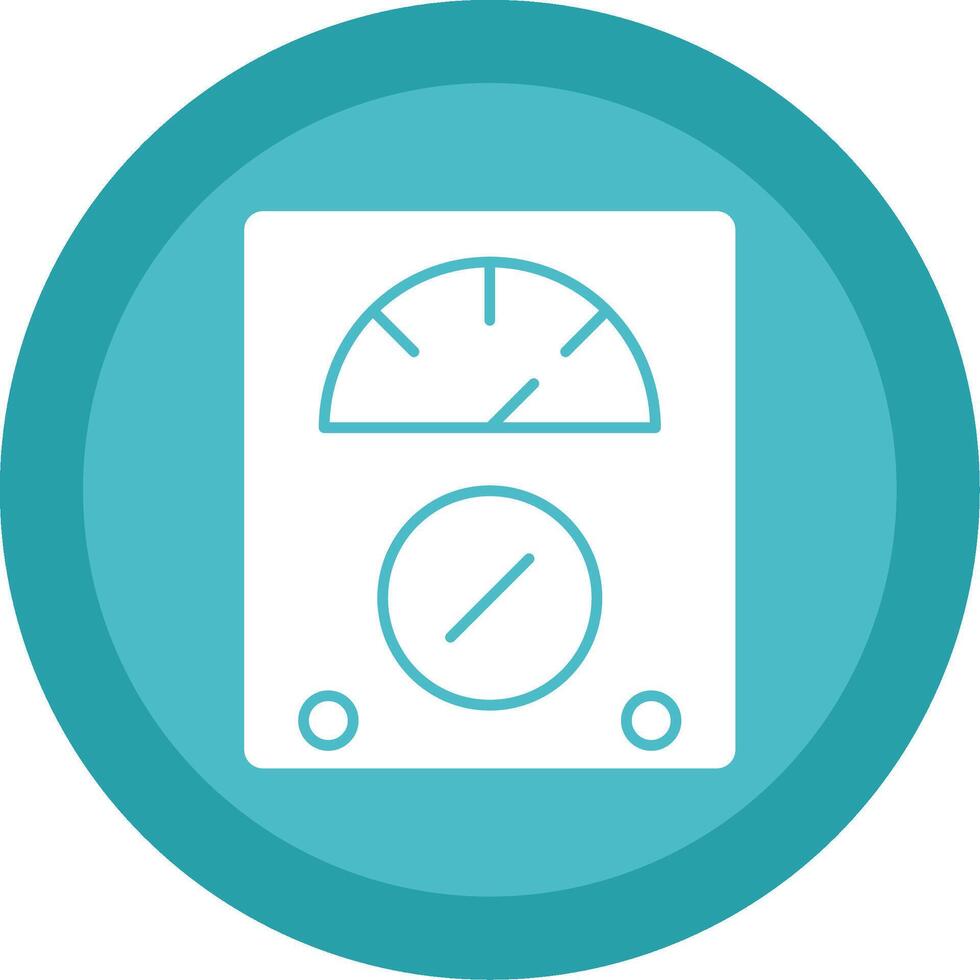 Voltmeter Glyph Multi Circle Icon vector
