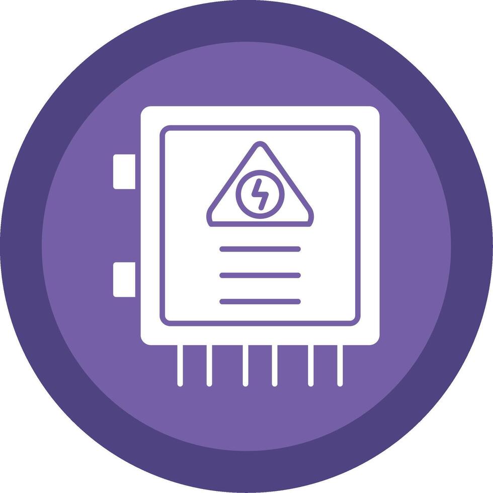 Fuse Box Glyph Multi Circle Icon vector