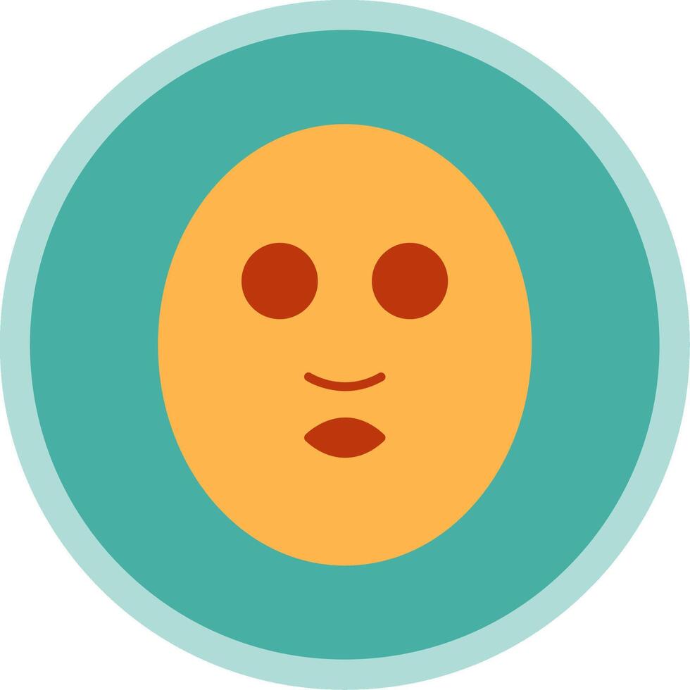 Facial Mask Flat Multi Circle Icon vector