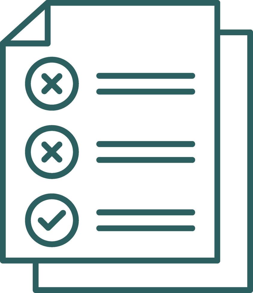 Check List Line Gradient Round Corner Icon vector