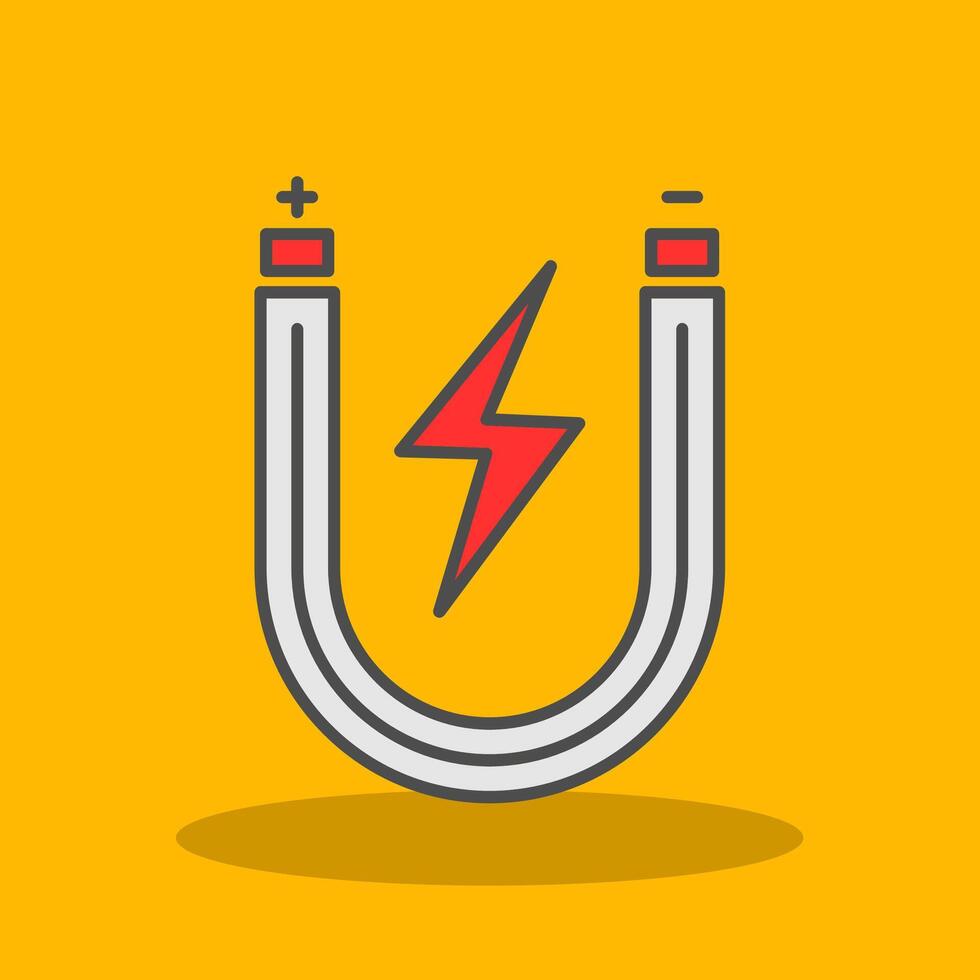 Magnet Filled Shadow Icon vector