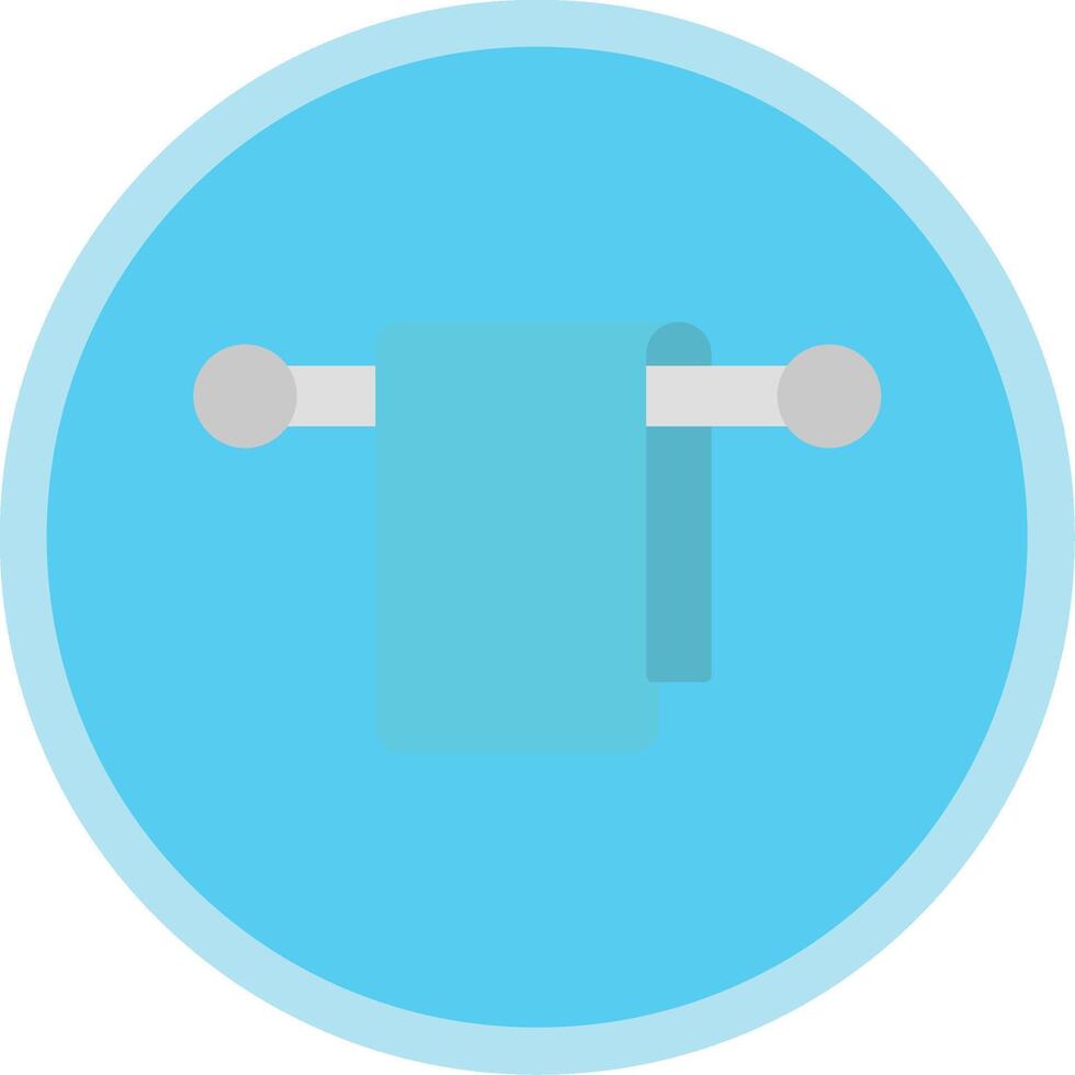 Towel Hanger Flat Multi Circle Icon vector