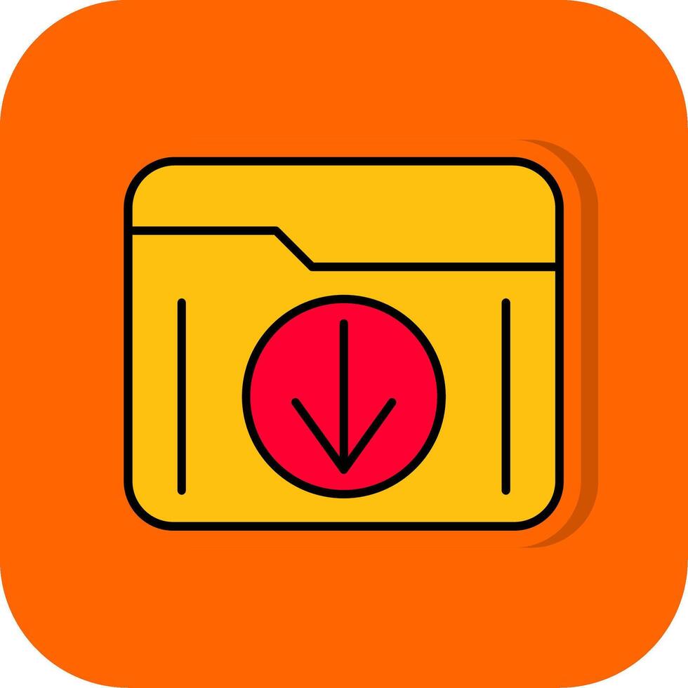 Download Filled Orange background Icon vector