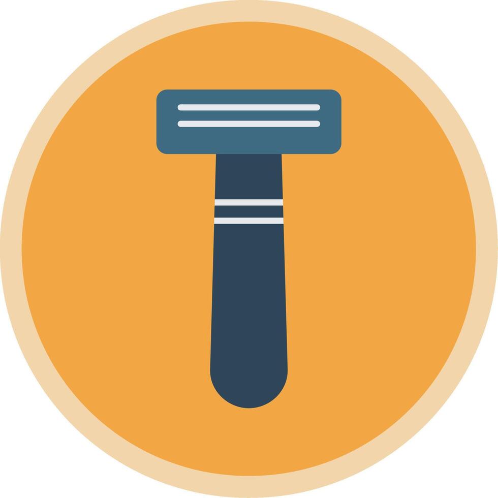 Shaving Razor Flat Multi Circle Icon vector