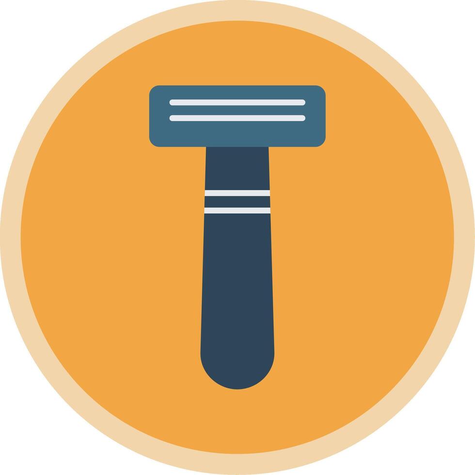 Shaving Razor Flat Multi Circle Icon vector