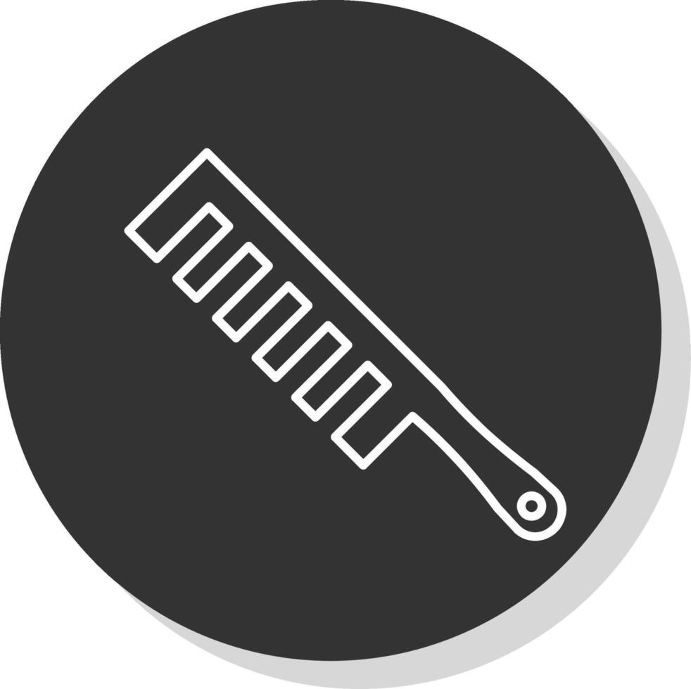 Hair Comb Line Grey Circle Icon vector