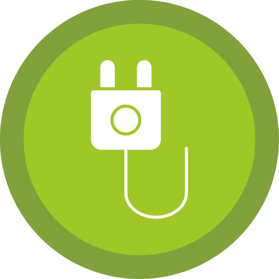Wall Plug Glyph Multi Circle Icon vector