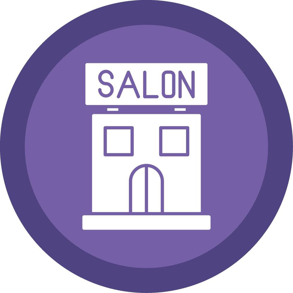 Salon Glyph Multi Circle Icon vector