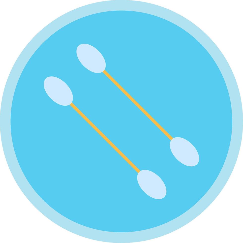 Cotton Swabs Flat Multi Circle Icon vector