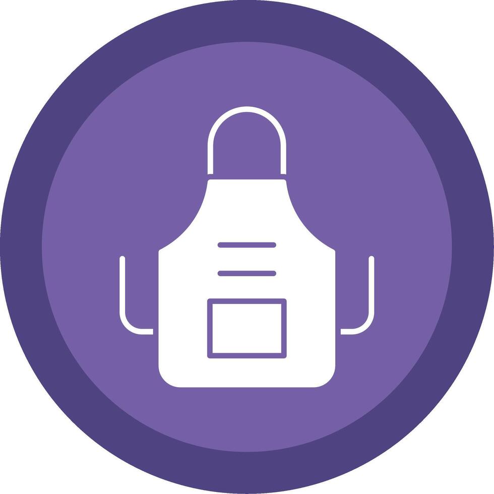Apron Glyph Multi Circle Icon vector