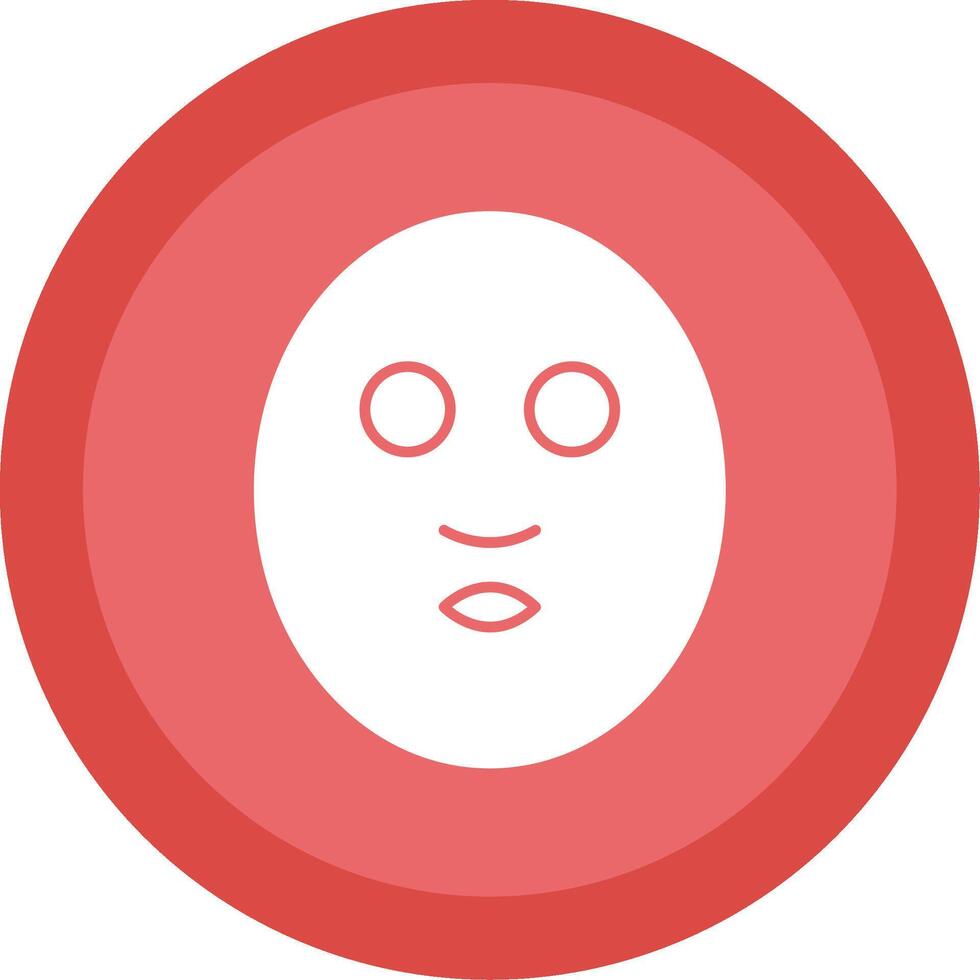 Facial Mask Glyph Multi Circle Icon vector