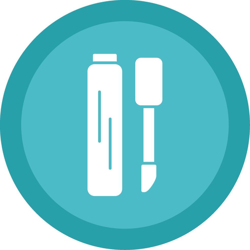 Lip Gloss Glyph Multi Circle Icon vector