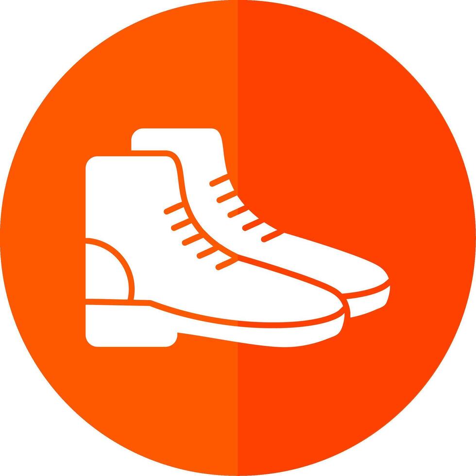 Boots Glyph Red Circle Icon vector