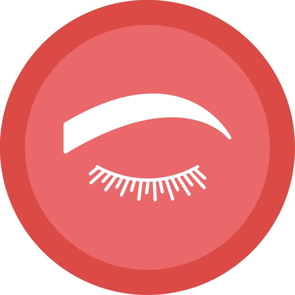 Eyebrow Glyph Multi Circle Icon vector
