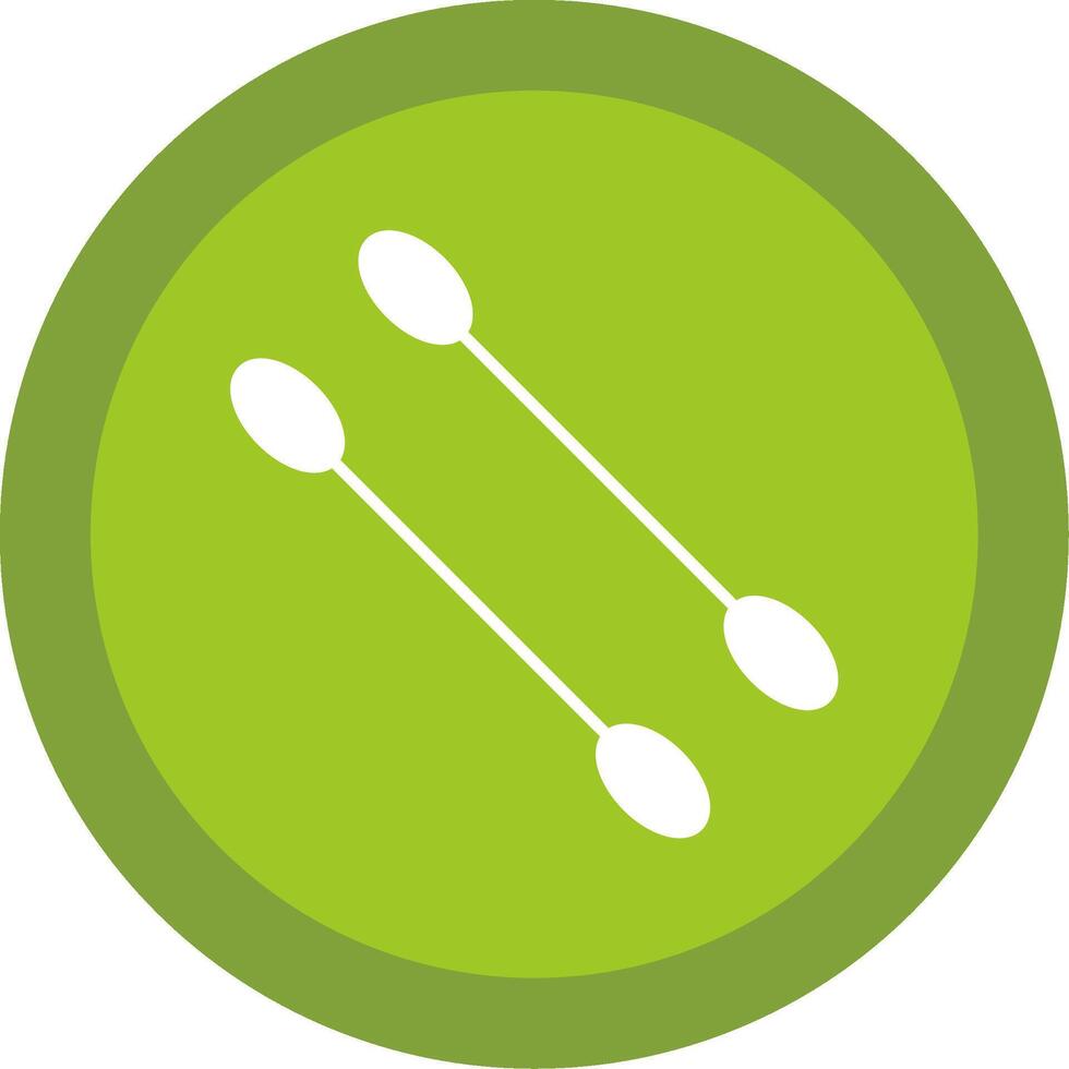Cotton Swabs Glyph Multi Circle Icon vector