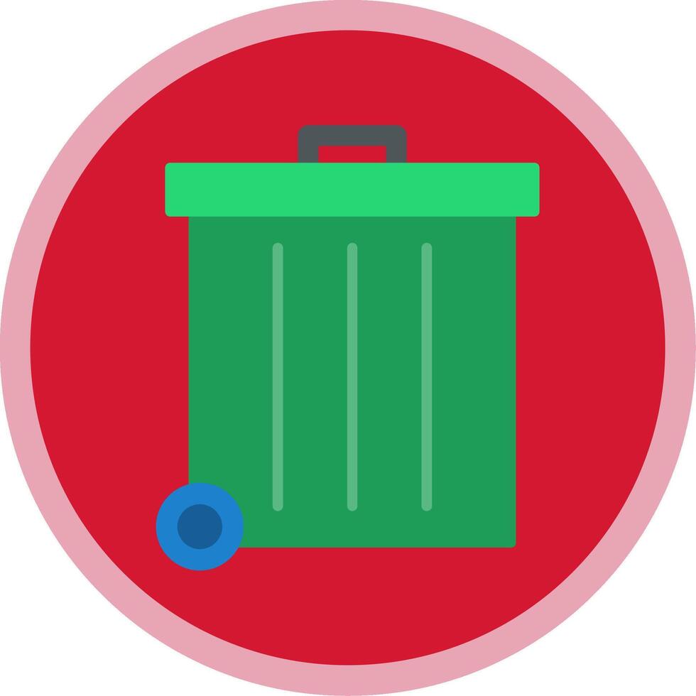 Refuse Flat Multi Circle Icon vector