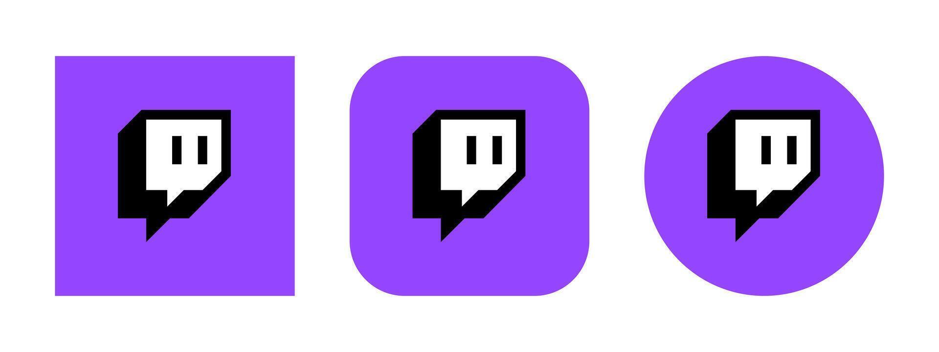 Twitch logotype, icon vector