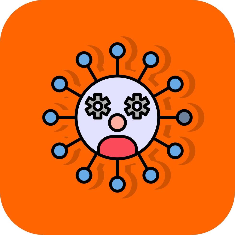 Social Network Filled Orange background Icon vector