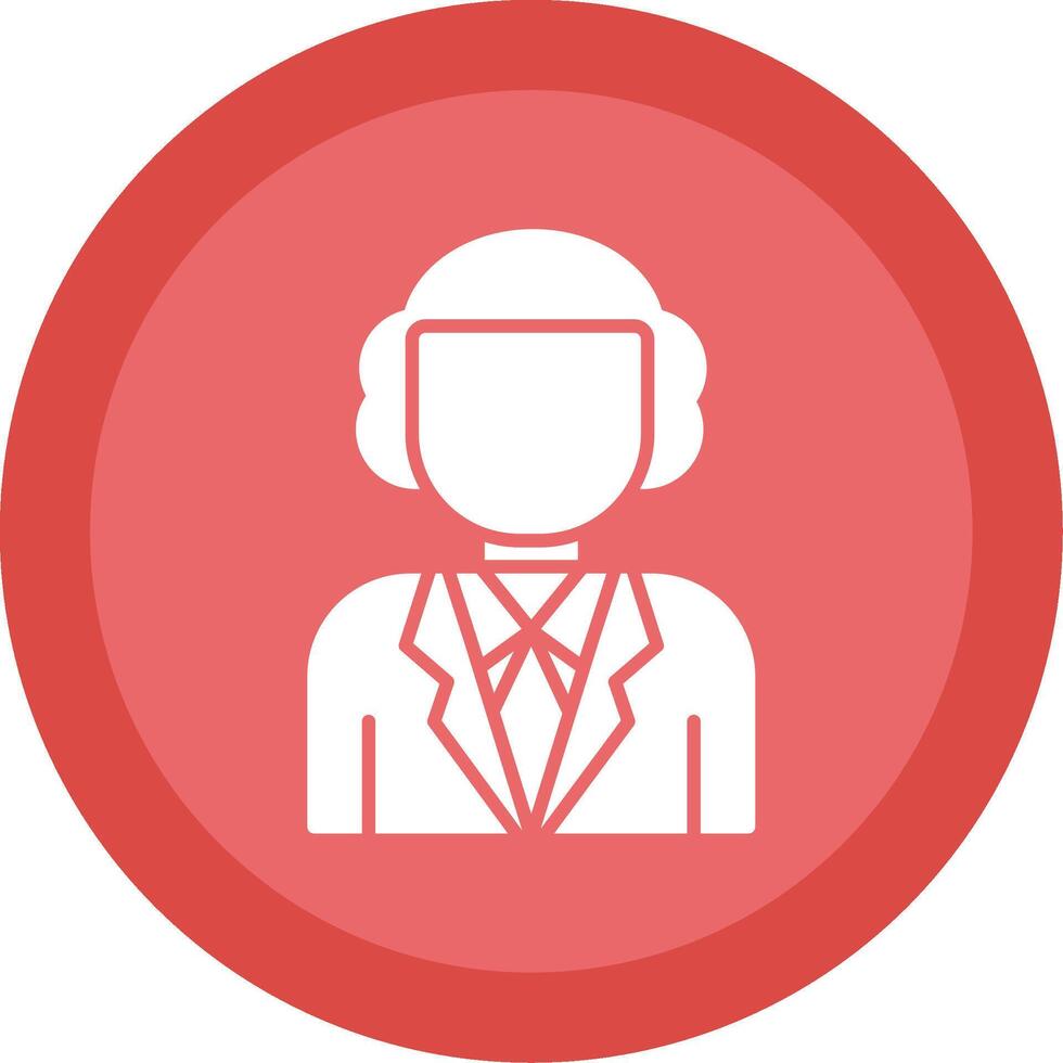 Judge Glyph Multi Circle Icon vector