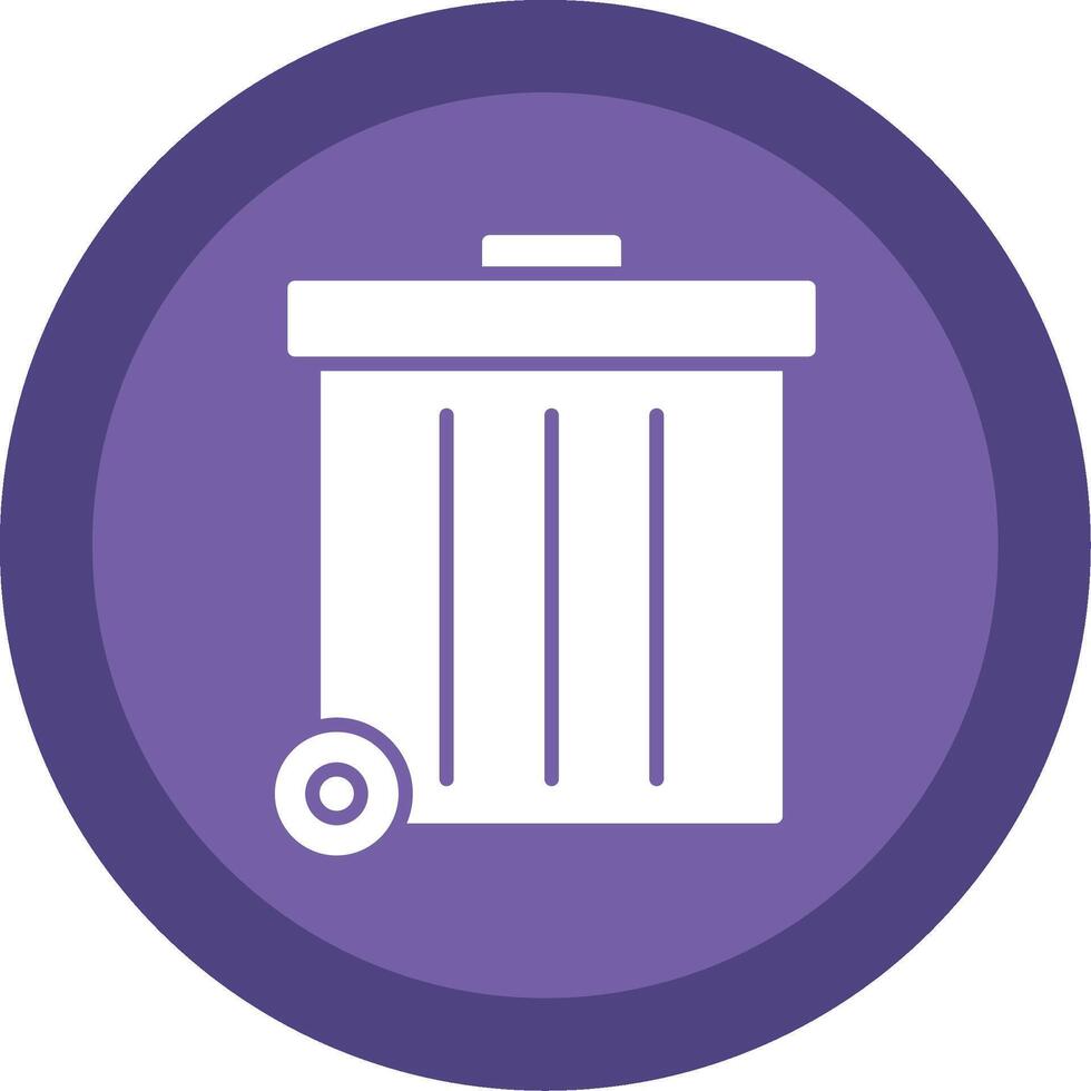 Refuse Glyph Multi Circle Icon vector