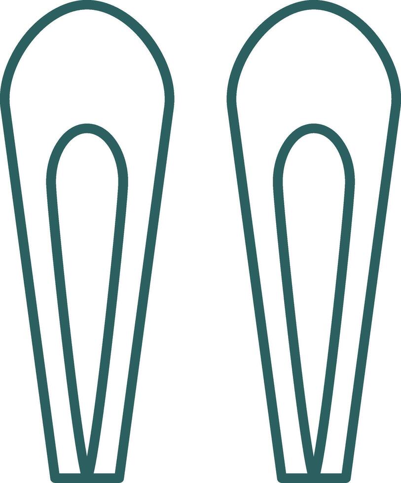 Hair Pin Line Gradient Round Corner Icon vector