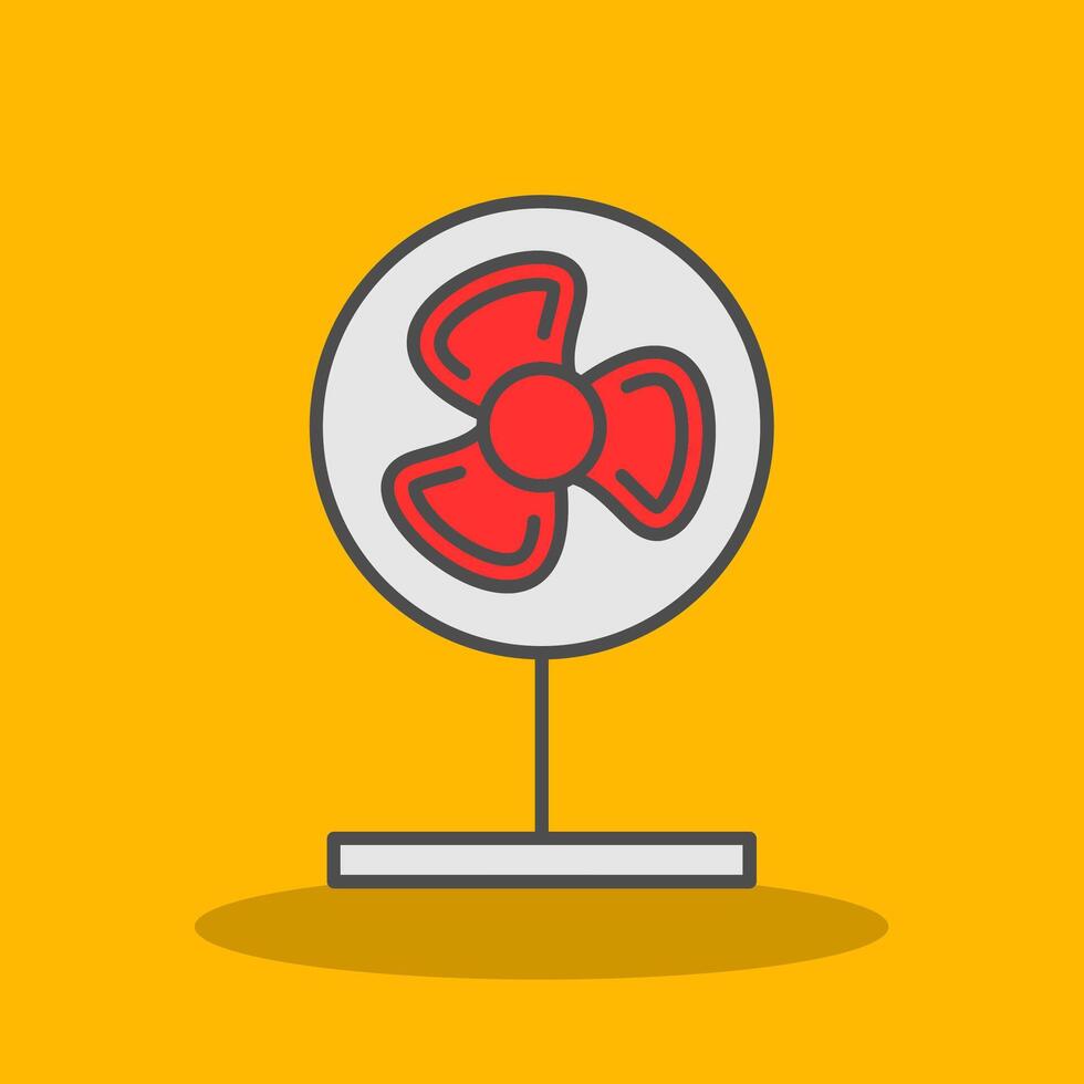 Fan Filled Shadow Icon vector