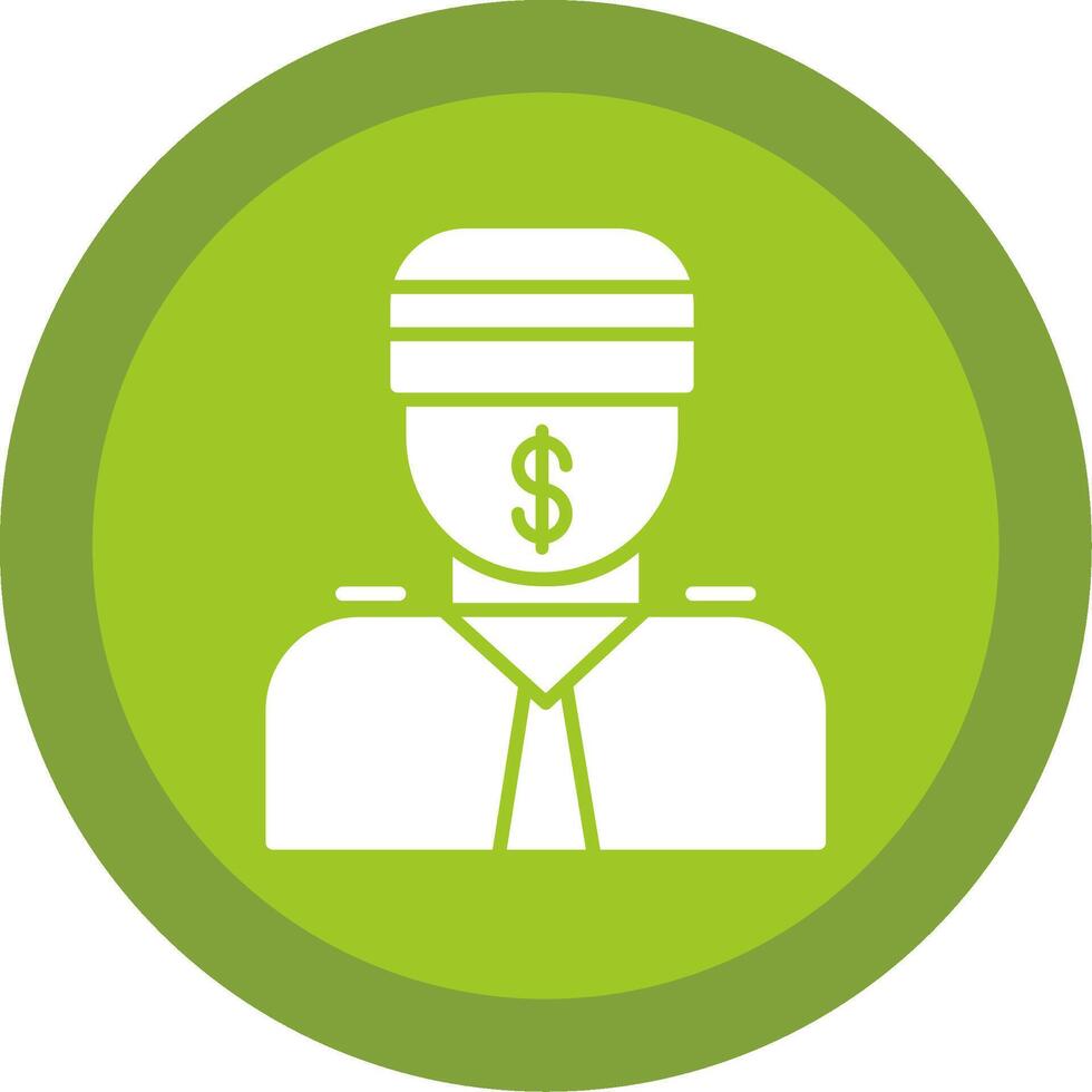 Bribe Glyph Multi Circle Icon vector