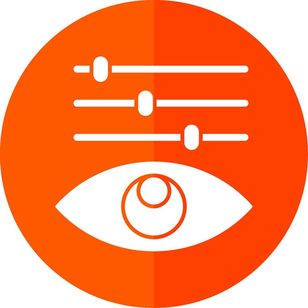Color Adjustment Glyph Red Circle Icon vector