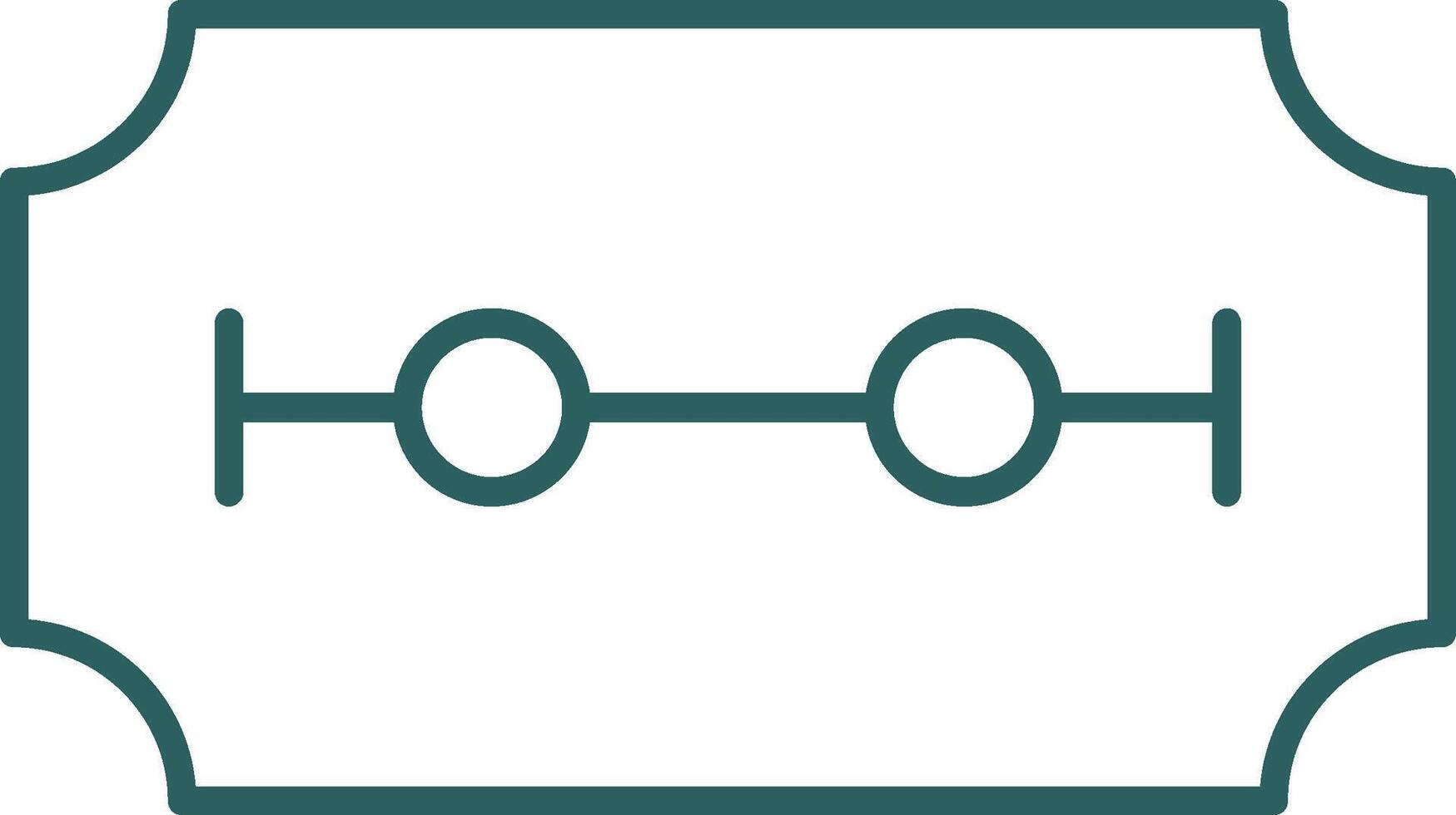 Razor Blade Line Gradient Round Corner Icon vector