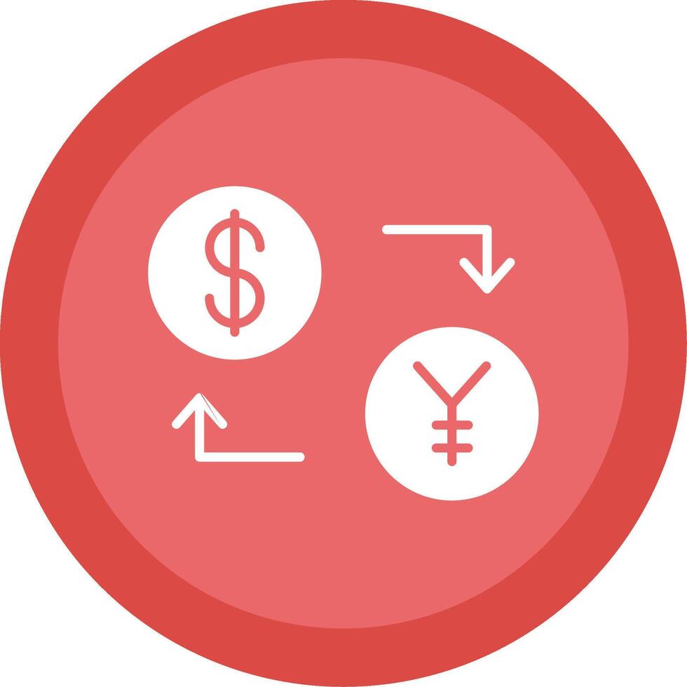 Exchange Glyph Multi Circle Icon vector