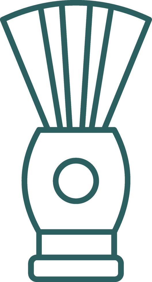 Shaving Brush Line Gradient Round Corner Icon vector