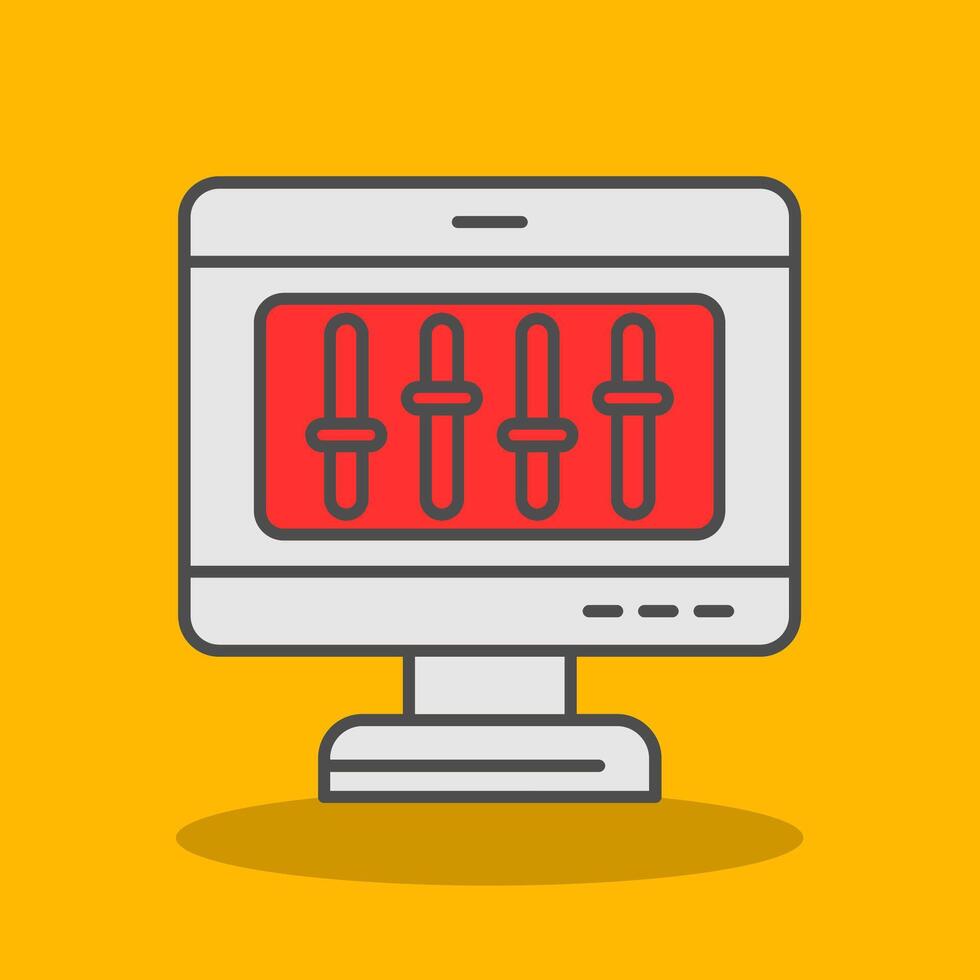 Control Filled Shadow Icon vector