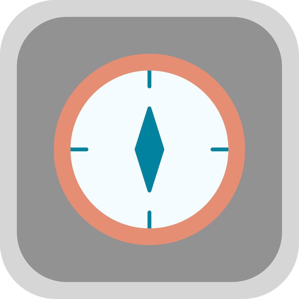 Compass Flat Round Corner Icon vector