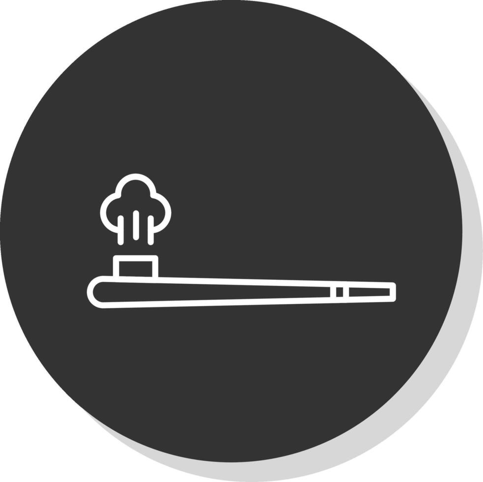 Smoking Pipe Line Grey Circle Icon vector