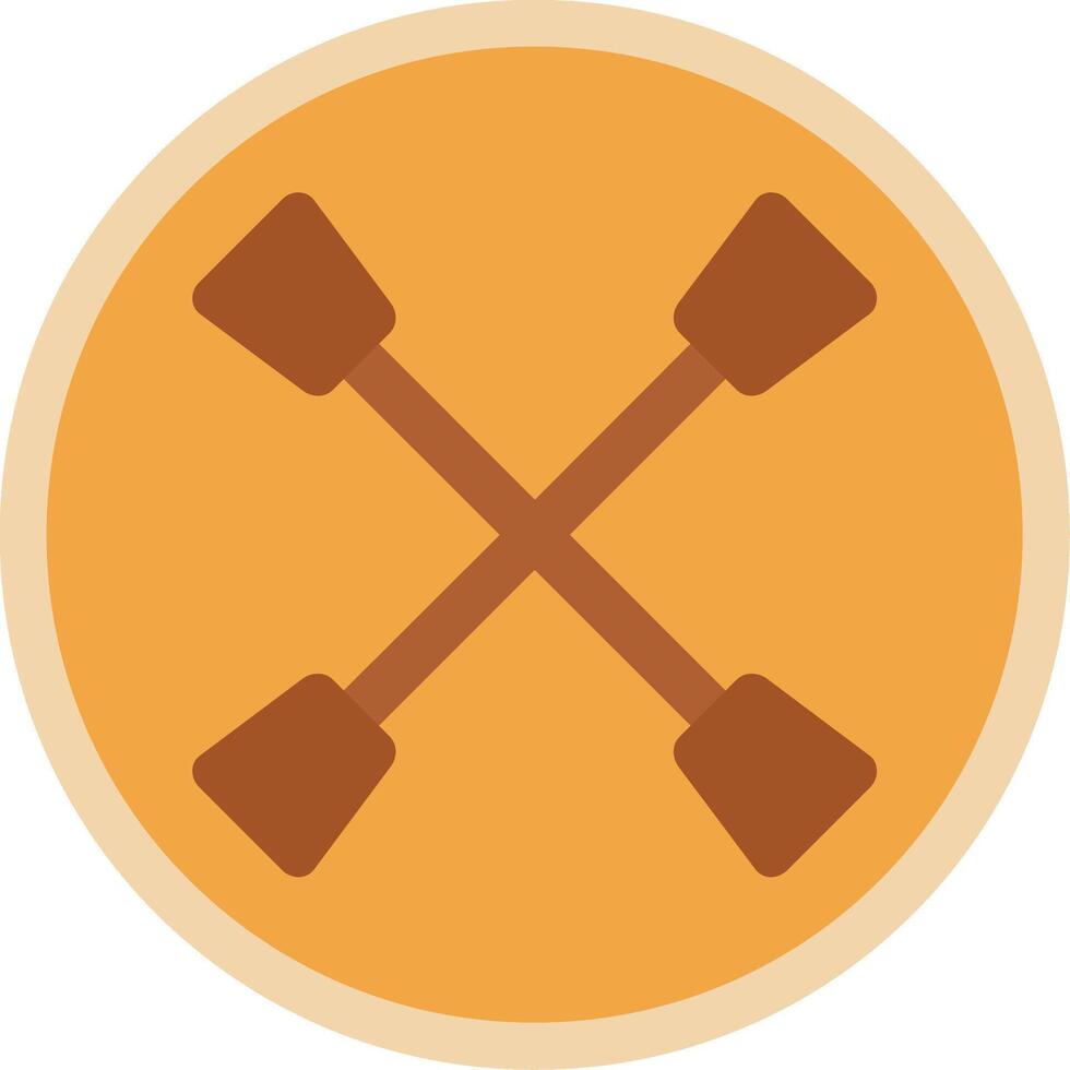 Paddles Flat Multi Circle Icon vector
