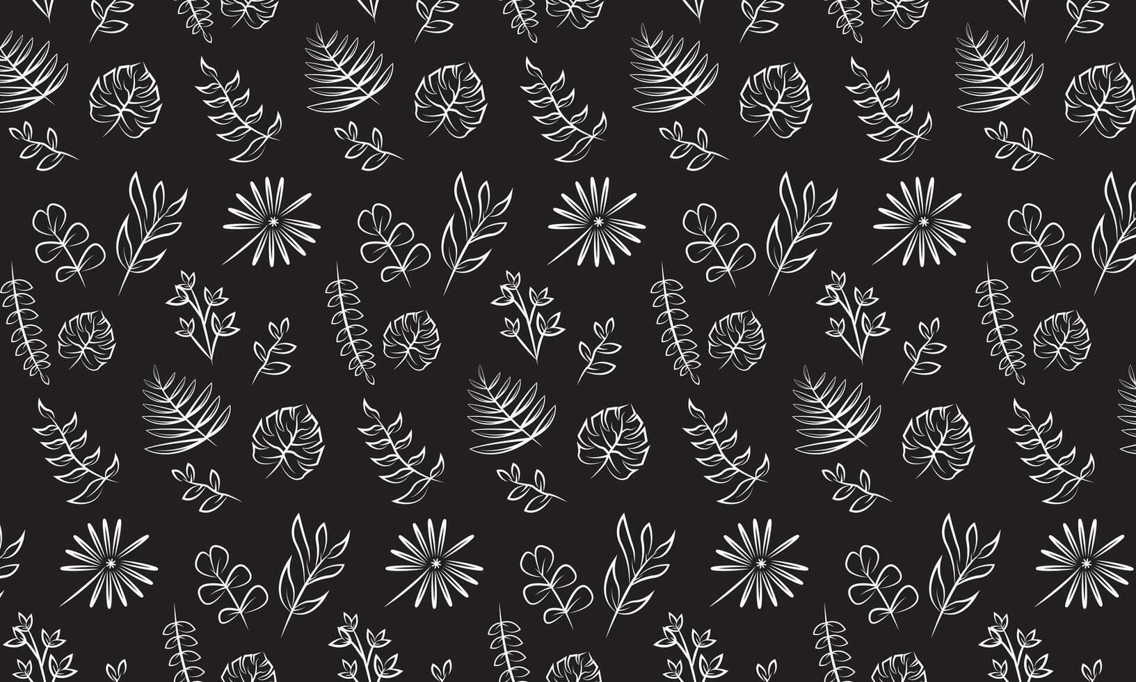 pattern with flowers with lines vector