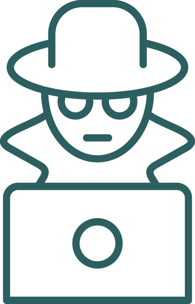 Fraud Line Gradient Round Corner Icon vector