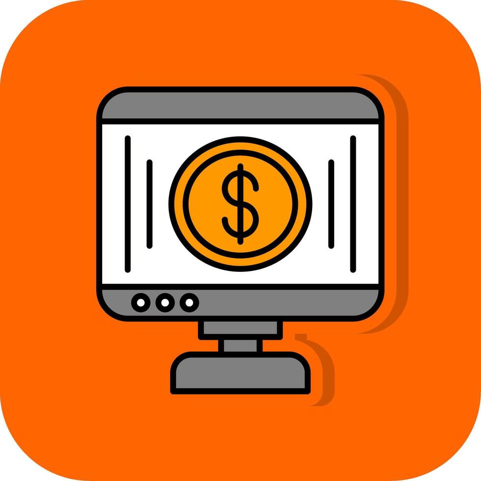 presupuesto lleno naranja antecedentes icono vector