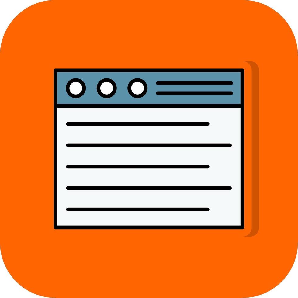 navegador lleno naranja antecedentes icono vector