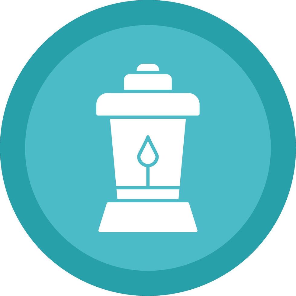 Lantern Glyph Multi Circle Icon vector